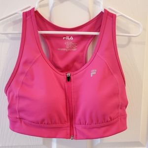 Fila hot pink sports bra size large
